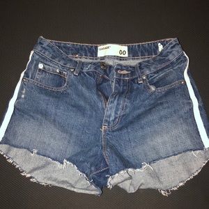 garage denim shorts